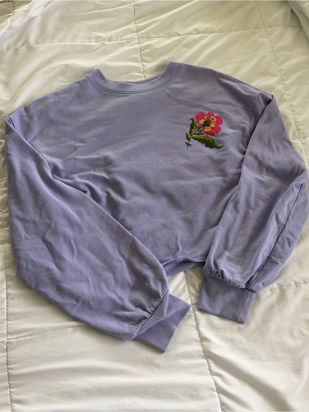 Lilac Cropped Sweatshirt Latino Herritage Month